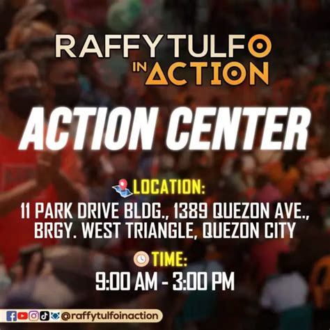 raffy tulfo action center quezon city photos|How to Contact Raffy Tulfo in Action (2024 Updated Guide).